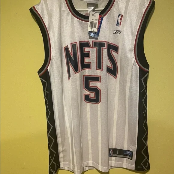 VINTAGE SIGNED REEBOK JASON KIDD WHITE NEW JERSEY NETS L DEADSTOCK - Picture 3 of 4